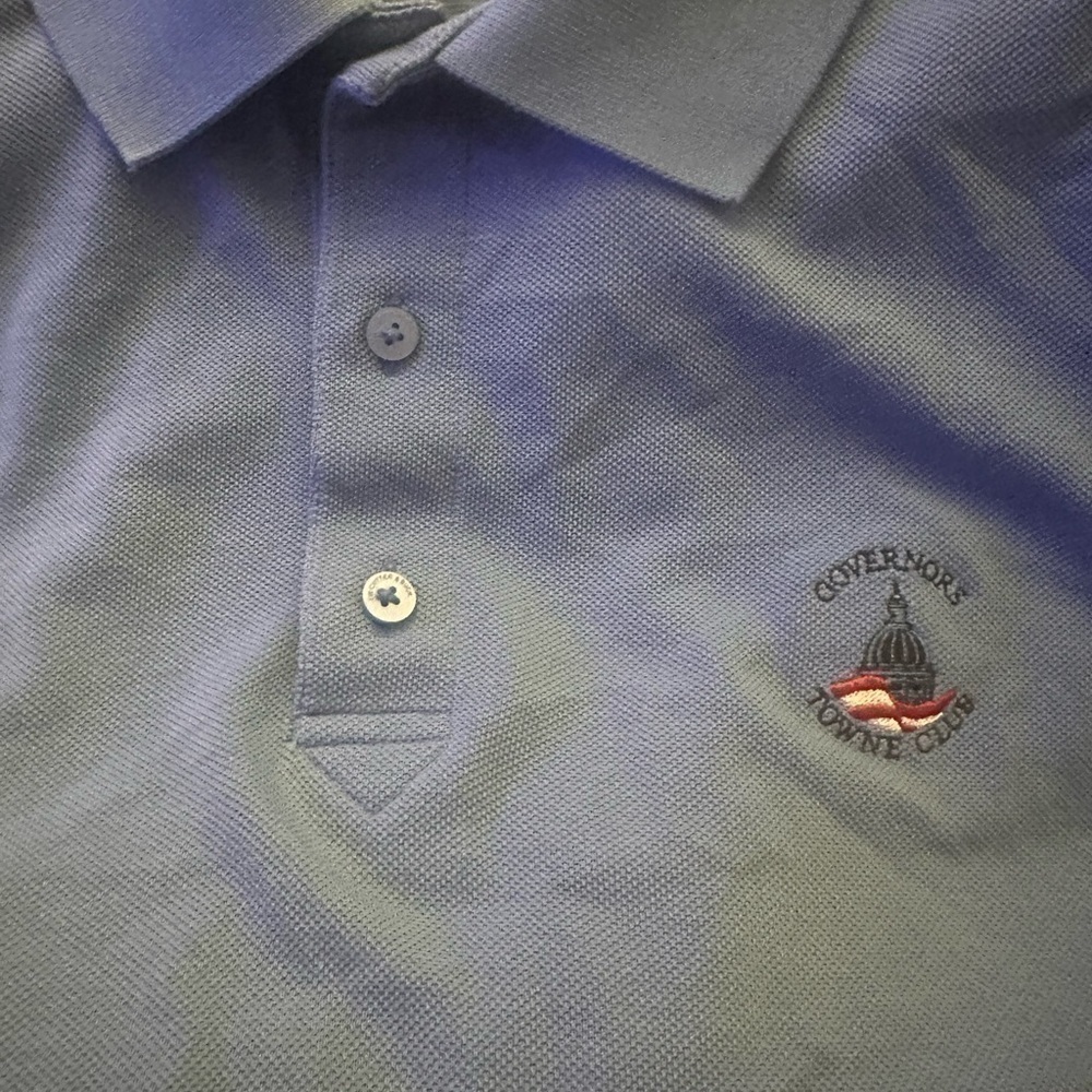 Men’s used size L large Cutter and Buck dry tech polo golf shirt Governors Town - Picture 4 of 7